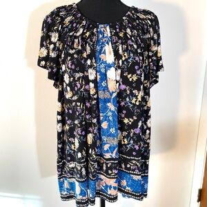 🧨3/$12  Women’s 3XL floral print top blouse shirt